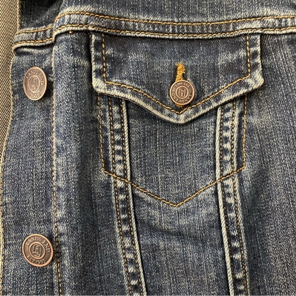 Land's End Blue Jean Jacket Women’s Sz Small, Beach Boho, BBQ, Picnic, Vacation - Picture 5 of 10